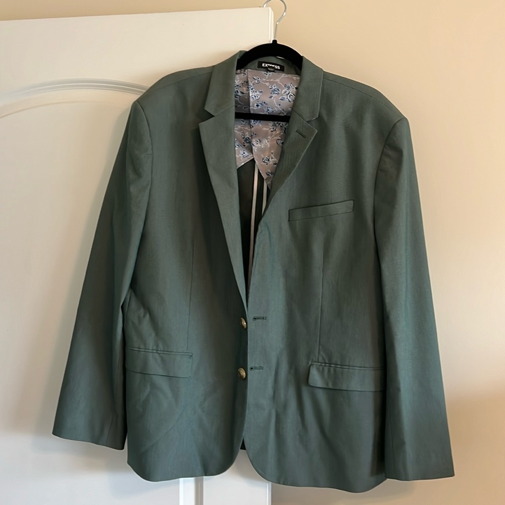 Men’s Express Slim green blazer 46s x 46c